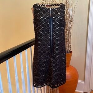 Douglas Hannant made in USA. Black dress with gold lining